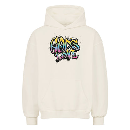 God's Love Oversized Hoodie in natural-raw – christlicher Oversized Hoodie von Blessed by God