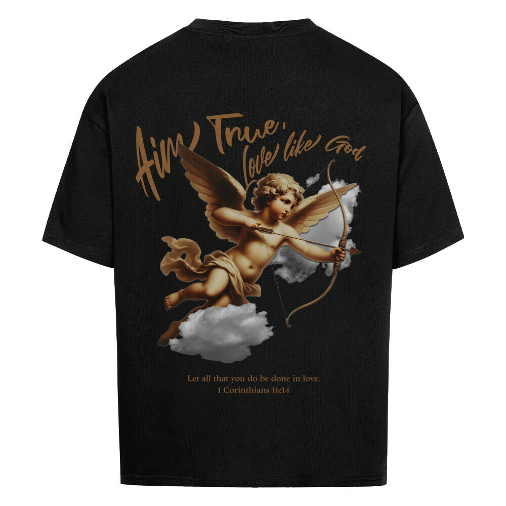 Cupid True Love Oversized T-Shirt in babyblau – christliches Oversized T-Shirt von Blessed by God