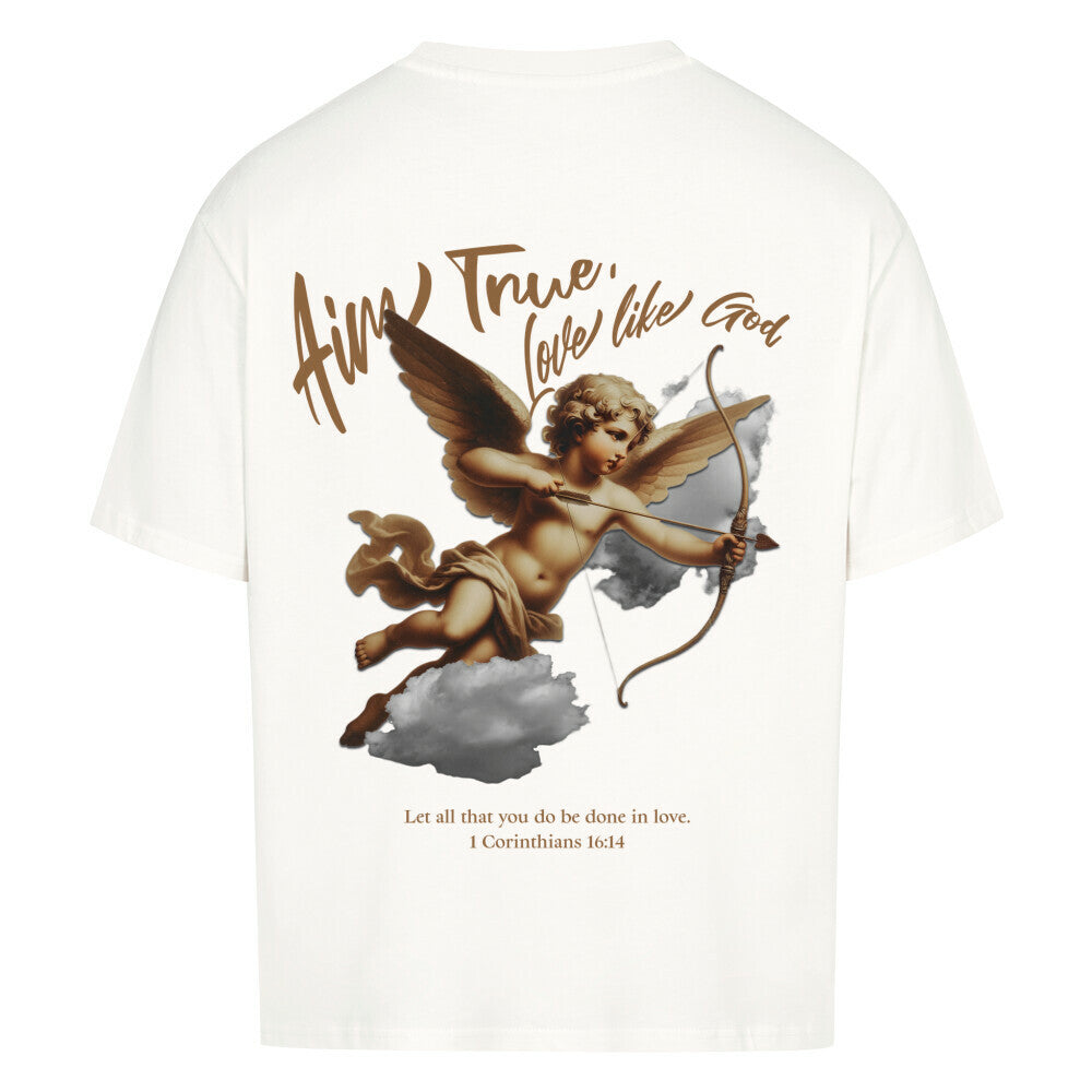 Cupid True Love Oversized T-Shirt in babyblau – christliches Oversized T-Shirt von Blessed by God