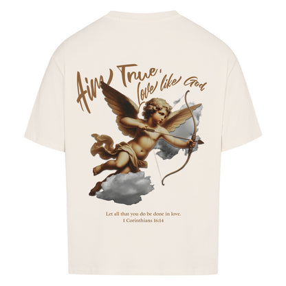Cupid True Love Oversized T-Shirt in babyblau – christliches Oversized T-Shirt von Blessed by God