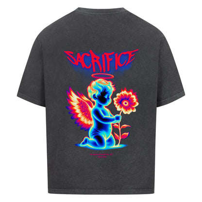 Sacrifice Angel Oversized T-Shirt in babyblau – christliches Oversized T-Shirt von Blessed by God