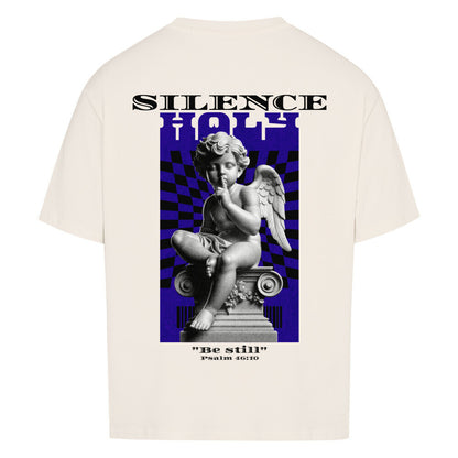 Silence Angel Oversized T-Shirt in babyblau – christliches Oversized T-Shirt von Blessed by God