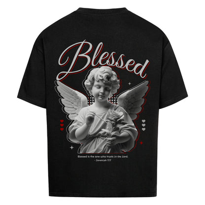 Blessed Angel Oversized T-Shirt in babyblau – christliches Oversized T-Shirt von Blessed by God