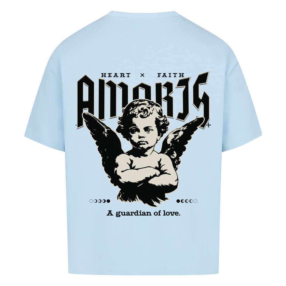 Amoris Angel Oversized T-Shirt in babyblau – christliches Oversized T-Shirt von Blessed by God