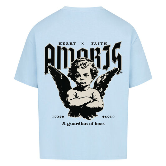 Amoris Angel Oversized T-Shirt in babyblau – christliches Oversized T-Shirt von Blessed by God