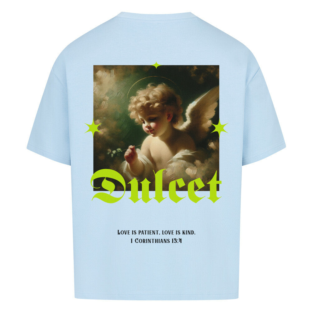 Dulcet Angel Oversized T-Shirt in babyblau – christliches Oversized T-Shirt von Blessed by God