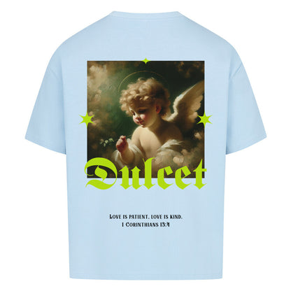 Dulcet Angel Oversized T-Shirt in babyblau – christliches Oversized T-Shirt von Blessed by God