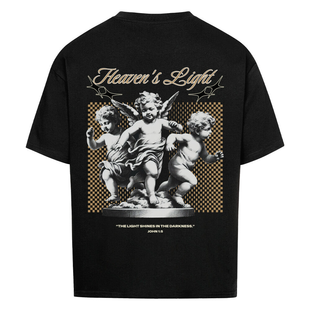 Heaven's Light Angel Oversized T-Shirt in babyblau – christliches Oversized T-Shirt von Blessed by God