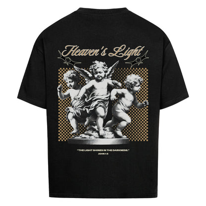 Heaven's Light Angel Oversized T-Shirt in babyblau – christliches Oversized T-Shirt von Blessed by God