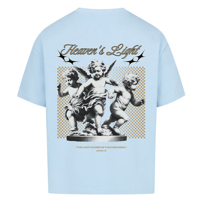 Heaven's Light Angel Oversized T-Shirt in babyblau – christliches Oversized T-Shirt von Blessed by God