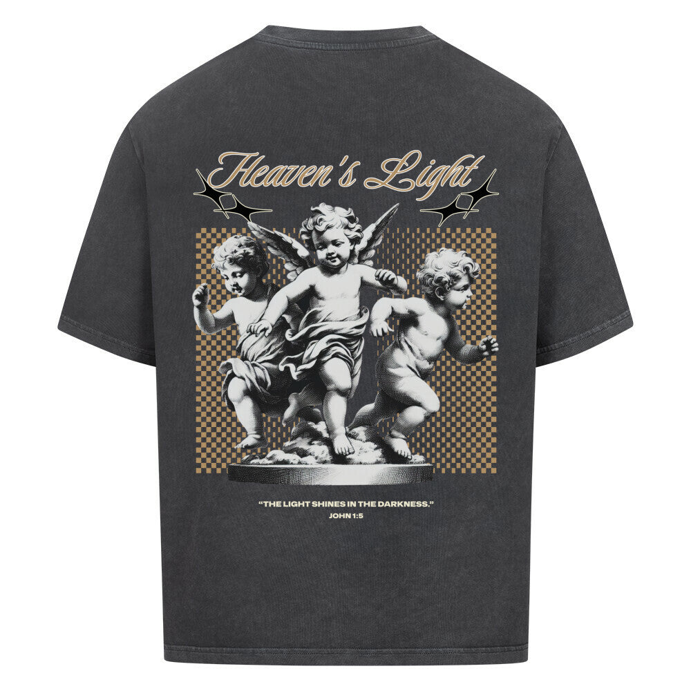 Heaven's Light Angel Oversized T-Shirt in babyblau – christliches Oversized T-Shirt von Blessed by God