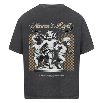 Heaven's Light Angel Oversized T-Shirt in babyblau – christliches Oversized T-Shirt von Blessed by God
