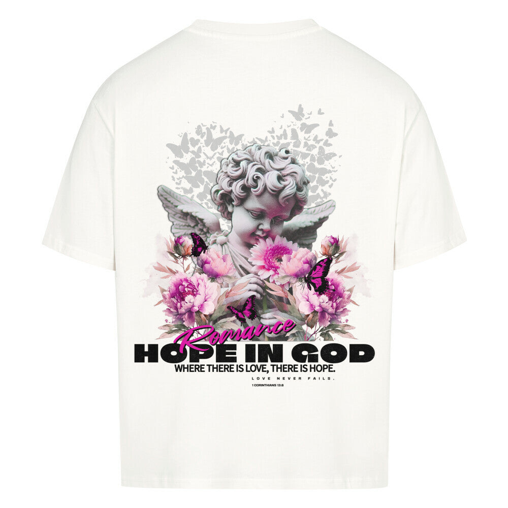 Hope In God Angel Oversized T-Shirt in babyblau – christliches Oversized T-Shirt von Blessed by God