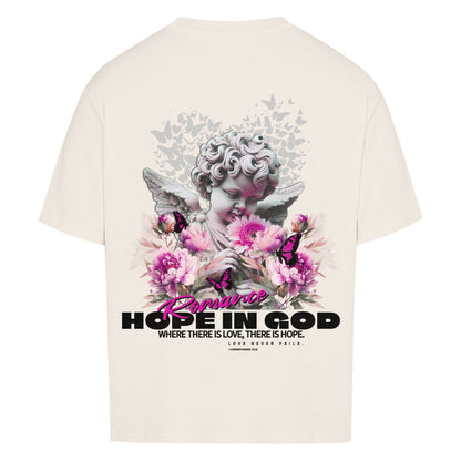 Hope In God Angel Oversized T-Shirt in babyblau – christliches Oversized T-Shirt von Blessed by God
