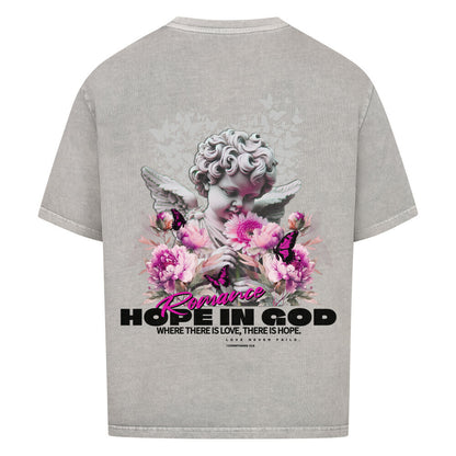Hope In God Angel Oversized T-Shirt in babyblau – christliches Oversized T-Shirt von Blessed by God