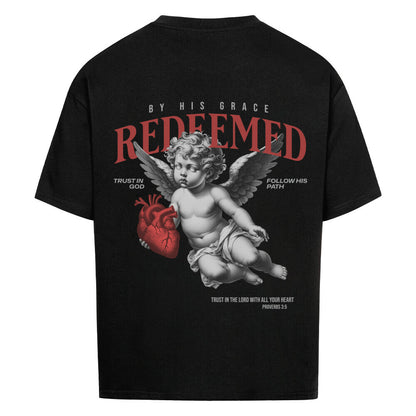 Redeemed Angel Oversized T-Shirt in babyblau – christliches Oversized T-Shirt von Blessed by God