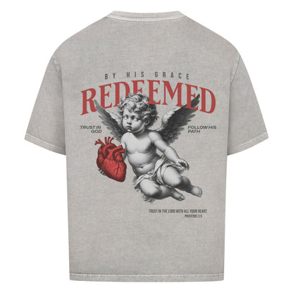 Redeemed Angel Oversized T-Shirt in babyblau – christliches Oversized T-Shirt von Blessed by God